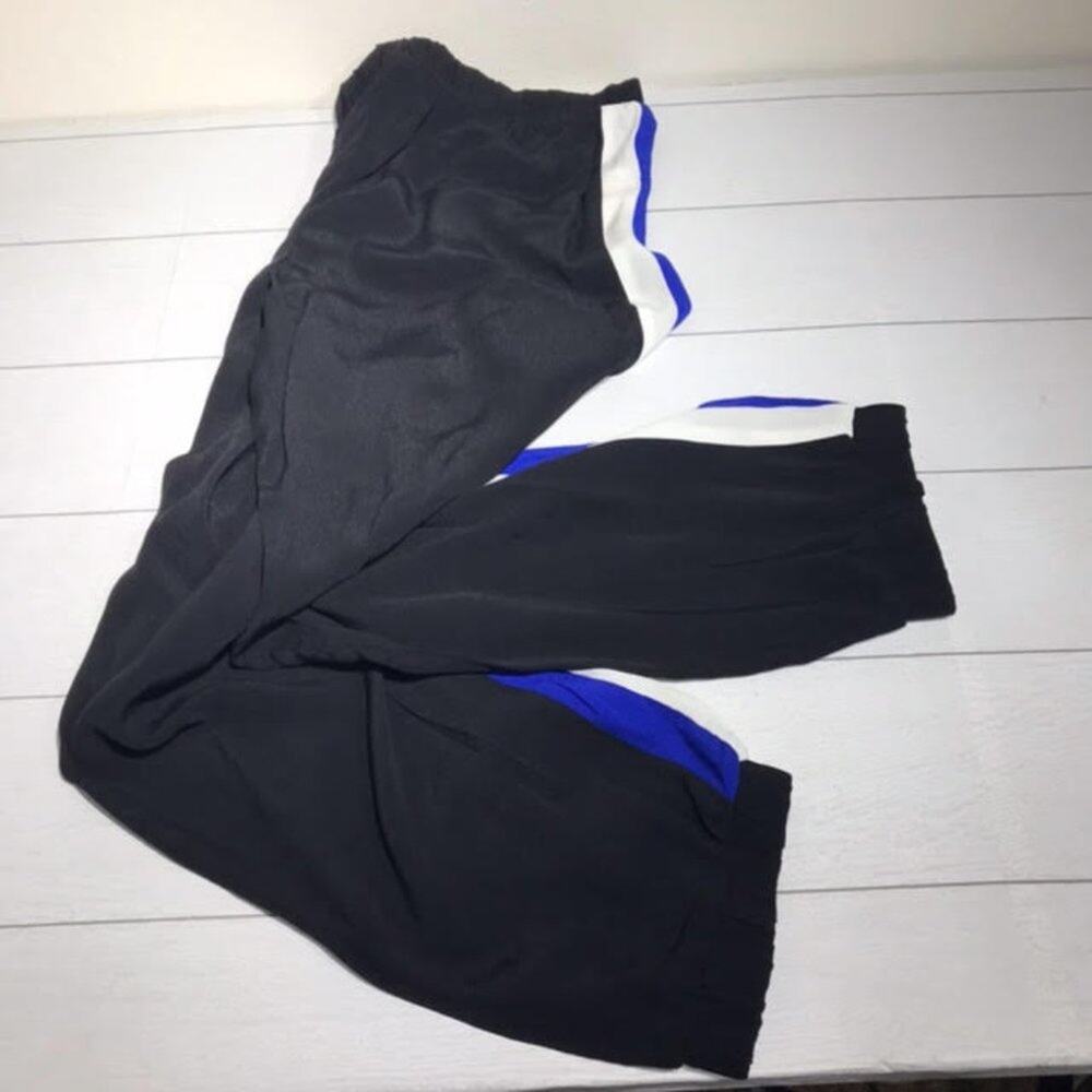 Have Plus Black Blue White Tuxedo Stripe Athleisure Jogger Pants Size 1X NWT